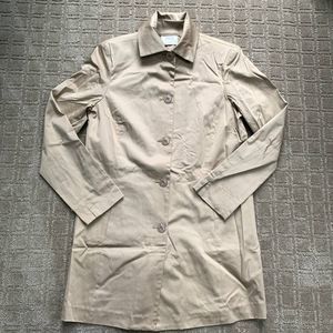 Field Manor Tan Women's Trench Coat Vintage 90's Size 6 Jacket